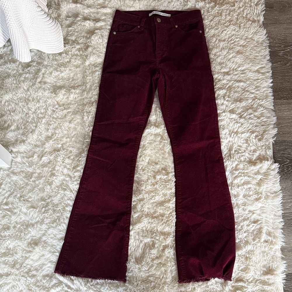 Celebrity Pink Burgundy Wide Leg Pants